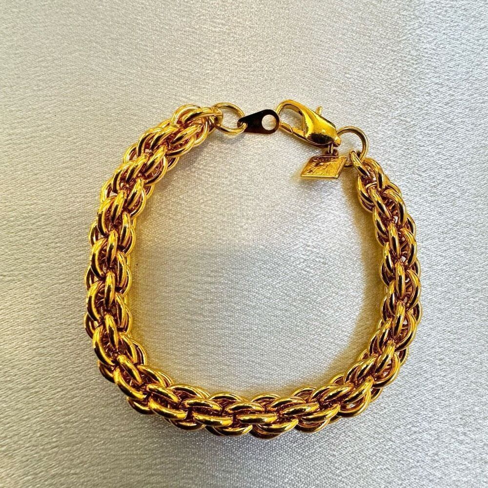 Anne Klein gold tone chain link bracelet - Picture 9 of 9